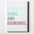 thumbnail image 1 of T-Shirts Jeans and Diamonds - 11" x 14" - Decorative Canvas Wall Art - White Edge - 5/8" Gallery Wrapped, 1 of 2