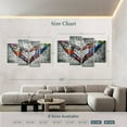 thumbnail image 3 of Elephant Stock Urban Love Heart Wall Art - Horizontal Multi Panel Canvas - Living Room Wall Decor - Love Multi Panel - Black And Gray Decor - 84" x 54", 3 of 4