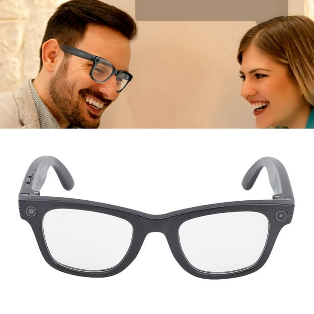 Lunettes Caméra Intelligentes IA, Microphone et Haut-Parleur Intégrés Wi-Fi, Traduction IA en Temps Réel, Convenant à l'Extérieur et à l'Intérieur, au Vélo, à la Randonnée et aux Voyages
