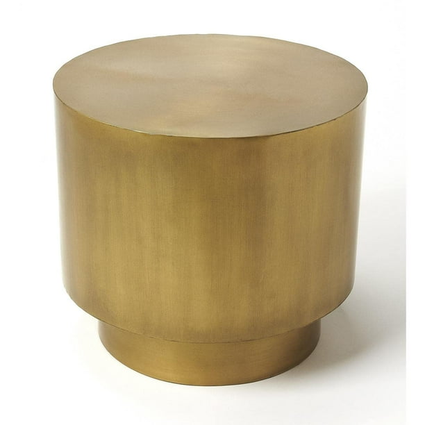 Mesa auxiliar Accent Butler Specialty 18 redonda de metal dorado