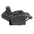 thumbnail image 3 of Sunset Trading Luxe 3-Piece Leather Reclining Living Room Set in Gray, 3 of 8