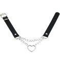 thumbnail image 3 of Collar con colgante de corazón fresco con personalidad a la moda, Collar de cadena para clavícula para mujer (negro), 3 of 5