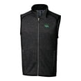 thumbnail image 2 of Men's Cutter & Buck Heather Charcoal Tulane Green Wave Mainsail Sweater-Knit Full-Zip Vest, 2 of 3