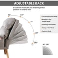 thumbnail image 2 of Bonzy Home Modern Adjustable Back Accent Chair with Ottoman, Reclining Reading Lounge Chair with Removable Cushion, Velvet Fabric Seating for Living Room, Bedroom & Balcony, Gray, 2 of 10