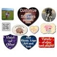thumbnail image 2 of 45, 3"x2.7" Heart, Custom Stickers Labels. Add Logo, Photo, Text or Art Design and Make Your own Personalized Decals Labels. Custom Decals Logo Stickers, Kiss Cut. Vinyl or Clear., 2 of 4