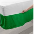thumbnail image 2 of Clover Bed Skirt, Simple Monochrome Repetition of Continuous Irish Shamrock Leaves St Patrick's Day, Elastic Bedskirt Dust Ruffle Wrap Around for Bedding Decor, 4 Sizes, Green, by Ambesonne, 2 of 2