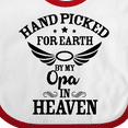 thumbnail image 4 of Inktastic Handpicked for Earth by My Opa in Heaven with Angel Wings Boys or Girls Baby Bib, 4 of 4