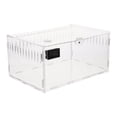 thumbnail image 1 of QUTETN Reptile Feeding Box Plastic Containers Animal Snake Cage Hermit Crab Shells Gecko Tank, 1 of 6