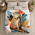 thumbnail image 5 of Chipmunk on Branch with Autumn Leaves, Painterly Woodland Art Warm Flannel Blanket, Home Decor for Chipmunk Lovers, Cabin and Bedroom, Thanksgiving Gift, Colorful Forest Scene, 5 of 9