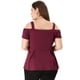 thumbnail image 5 of BluTop Peplum Escote De Corazón CintuAlHombro Frío TalExtPaMujer Rojo Vino 4XL, 5 of 6
