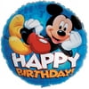 Anagram International Mickey Happy Birthday Packaged Party Balloon, 18", Multicolor