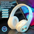 thumbnail image 3 of All Earphones Clearance!Kyursd Gaming Headsets, Macaron Colored Luminous Seven Color Breathing Light Head Mounted Bluetooth Earphones, 3 of 8