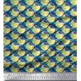 thumbnail image 1 of Soimoi Rayon Fabric Bird,Palm Tree & Sun Nature Printed Craft Fabric by The Yard 56 Inch Wide, 1 of 3