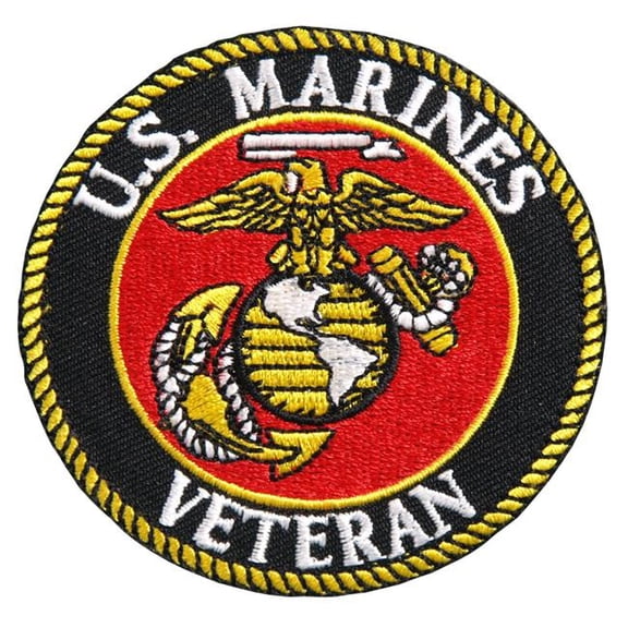 Hot Leathers PPE1150 3 x 3 in. USMC Veteran Military Patches - Multi Color