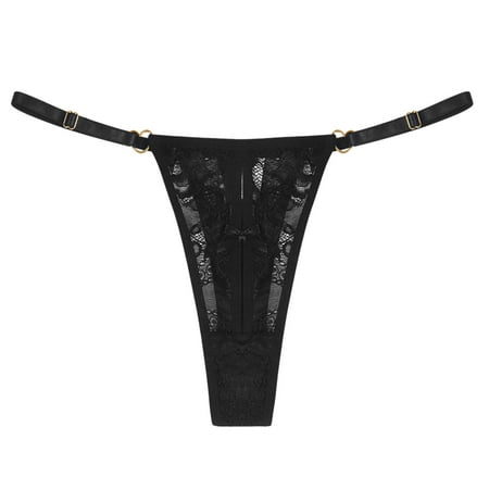 

Aayomet Women Panties Seamless Women Underwear Thongs Lace Bikini Panties G String Thong Ladie Brief Underwear Thong Black X-S