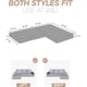 thumbnail image 5 of Fundas de sofá seccionales de Terciopelo, 3 Piezas, Fundas elásticas de Terciopelo para sofá, Fundas de sofá Separadas en Forma de L (sofá de 2 plazas + 1 sillón, Negro), 5 of 5