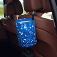 thumbnail image 5 of Fuzoiu A Blue Glitter Print Car Trash Can,Leakproof Car Trash Can,Hanging Garbage Bin,Vehicle Trash Can, Suitable for Sedans, SUVs, MPVs & Trucks, 5 of 6