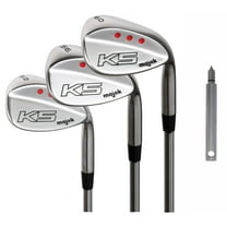 Majek Golf Women's Complete Wedge Set: 52 Gap Wedge (GW), 56 Sand Wedge (SW), 60 Lob Wedge (LW) Right Handed Ladies Flex Steel Shaft.   Free Wedge Groove Sharpener (Silver)