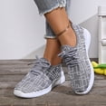 thumbnail image 3 of Rokment Graphic Walking Running Shoes for Women Men Unisex Lightweight Breathable Mesh Memory Foam Orthopedic Nursing Work Flat Sneakers Grey Size 7, 3 of 7