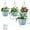 Blue-4p-auto Watering Set, variant on Hanging Planters 10 Inch, 4 Pcs Flower Pots with Drainage Hole, Self Watering Hanging Basket for Indoor Outdoor Plants, Decor, Gray