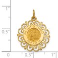 thumbnail image 2 of 14K Or Jaune Notre Dame de Leurdes Médaille Pendentif, 2 of 2