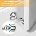 thumbnail image 2 of Door Stopper, GoXteam Magnetic Door Stops, 2 Pack Wall Floor Mounted Silver Magnetic Door Catch Door Holder, Stainless Steel Soft-Catch Doorstop, 2 of 7