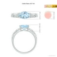 thumbnail image 3 of ANGARA Natural 1.5 ct Aquamarine Vintage Style Ring with Diamond Accents in 14K White Gold for Women (Size-9x7mm) | March Birthstone, Anniversary, Jewelry Gift for Women | Natural Aquamarine Ring, 3 of 7
