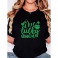 thumbnail image 1 of St. Patrick'S Day Themed Casual Women'S T-Shirt with Printed Short Sleeves And a Slightly Stretchy Round Neck., 1 of 5