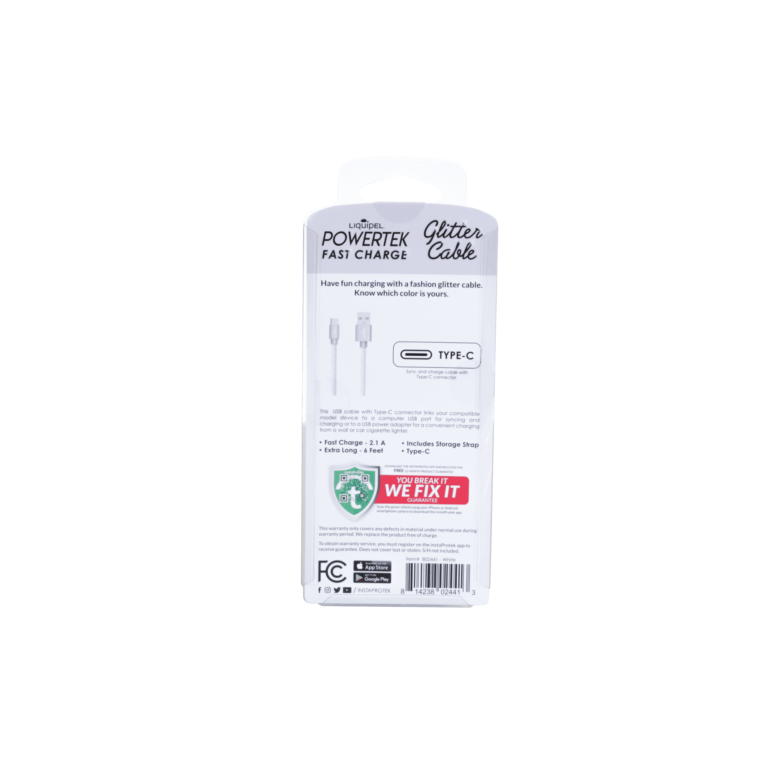 Liquipel Powertek Glitter Type C Cable