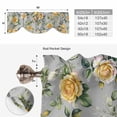 thumbnail image 6 of Yellow Rose Tie Up Valance Curtains for Windows, Kitchen Curtains Window Treatments, Vintage Country Botanical Floral Vines Short Window Shades Valances for Bedroom Bathroom Cafe 42"x18", 6 of 8