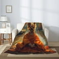 thumbnail image 2 of Sigee Maple Leaf Meditating Chihuahua for Flannel Blanket - Ultra-Soft, Warm and Cozy, Perfect for Couch, Bed, or Travel-40"x30", 2 of 6
