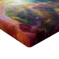 thumbnail image 2 of Ambesonne Outer Space Fitted Sheet, Stars and Nebula, Full Size, Multicolor, 2 of 3