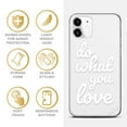 thumbnail image 4 of Case Yard iPhone-12-Mini Case Clear Soft & Flexible TPU Ultra Low Profile Slim Fit Thin Shockproof Transparent Bumper Protective Cover Drop Protective Cell Phone Cases (Do What You Love), 4 of 8