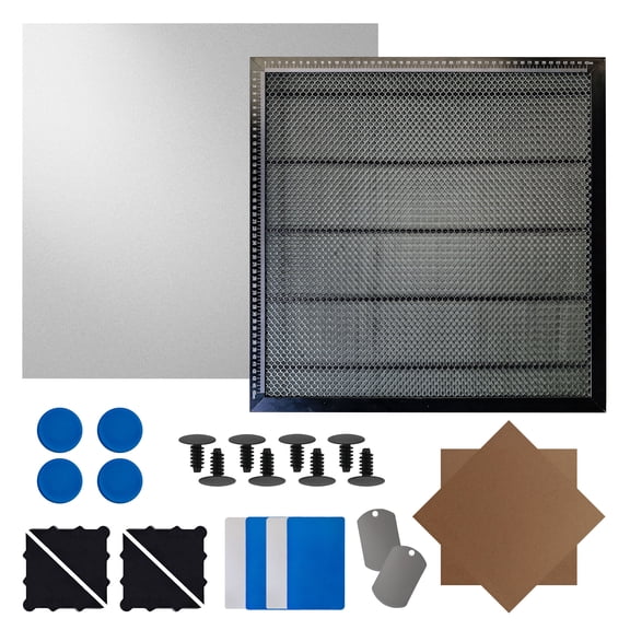 440*440mm Honeycomb Laser Bed,Honeycomb Working Panel Set, Laser Bed for Diode or CO2 Laser Engraver Cutting Machine, Steel Honeycomb Table,Laser Grid of Engraver Accessories(17.32x17.32x0.87in)