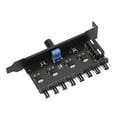 thumbnail image 3 of PWM Fan Hub, 8 Channels PC Fan Hub Knob Cooling Fan Speed Controller 4 Pin PWM Controller For CPU Chassis Hard Drive VGA PWM Fan PCI Bracket, 3 of 8
