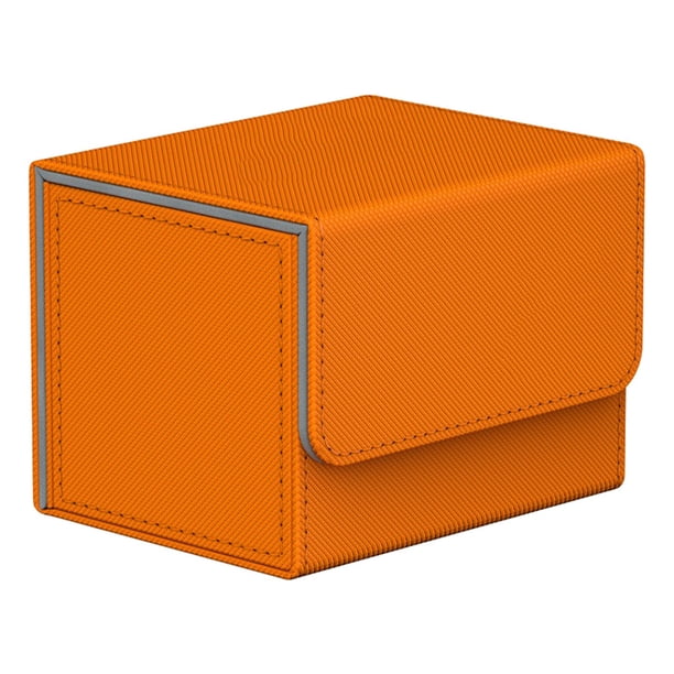 Vogacara Caja de almacenamiento de tarjetas comerciales con tapa, organizador de PU de gran capacidad, estuches para tarjetas de juego, organización Type2 NO2 Vogacara FN010425-04B