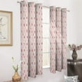 thumbnail image 3 of Chic Floral Pink Pattern Blackout Curtains Window Drapes Room Darkening Thermal Insulated Grommets Blackout Curtains, for Living, Dining, Bedroom,2 Panels, 3 of 6