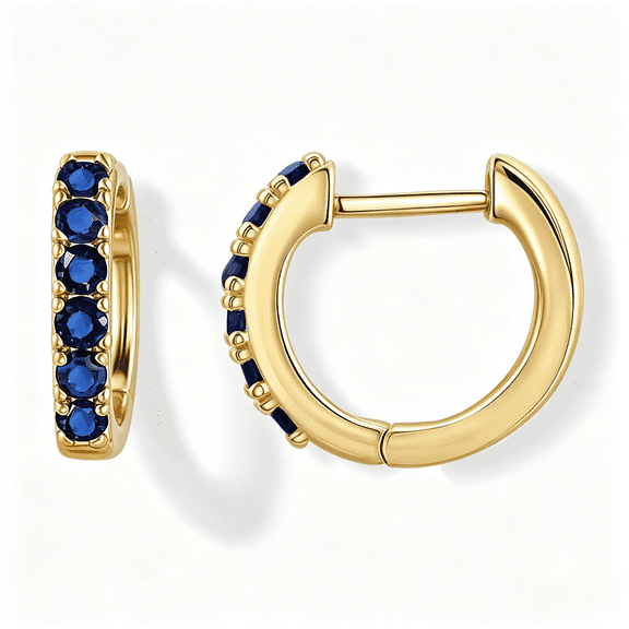 DESIGNICE Tiny Gold Huggie Earrings for Women,Hypoallergenic 14K Gold Plated Small Birthstone Cubic Zirconia Hoop Earrings Cuff for Women Jewelry Gifts