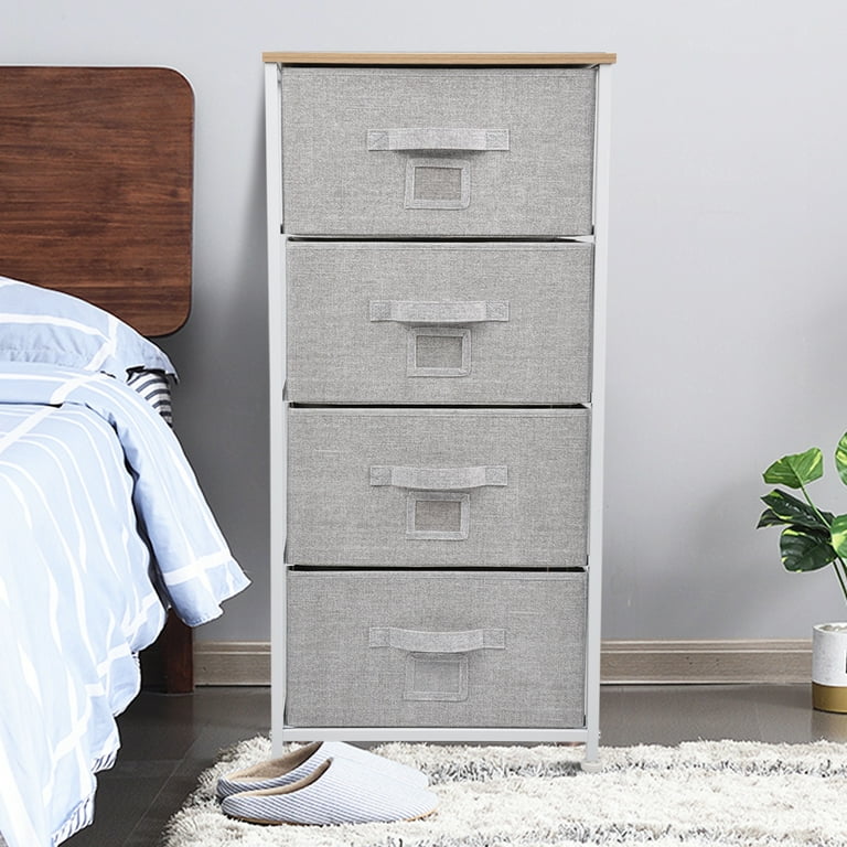 4 drawer tall fabric on sale dresser for storage