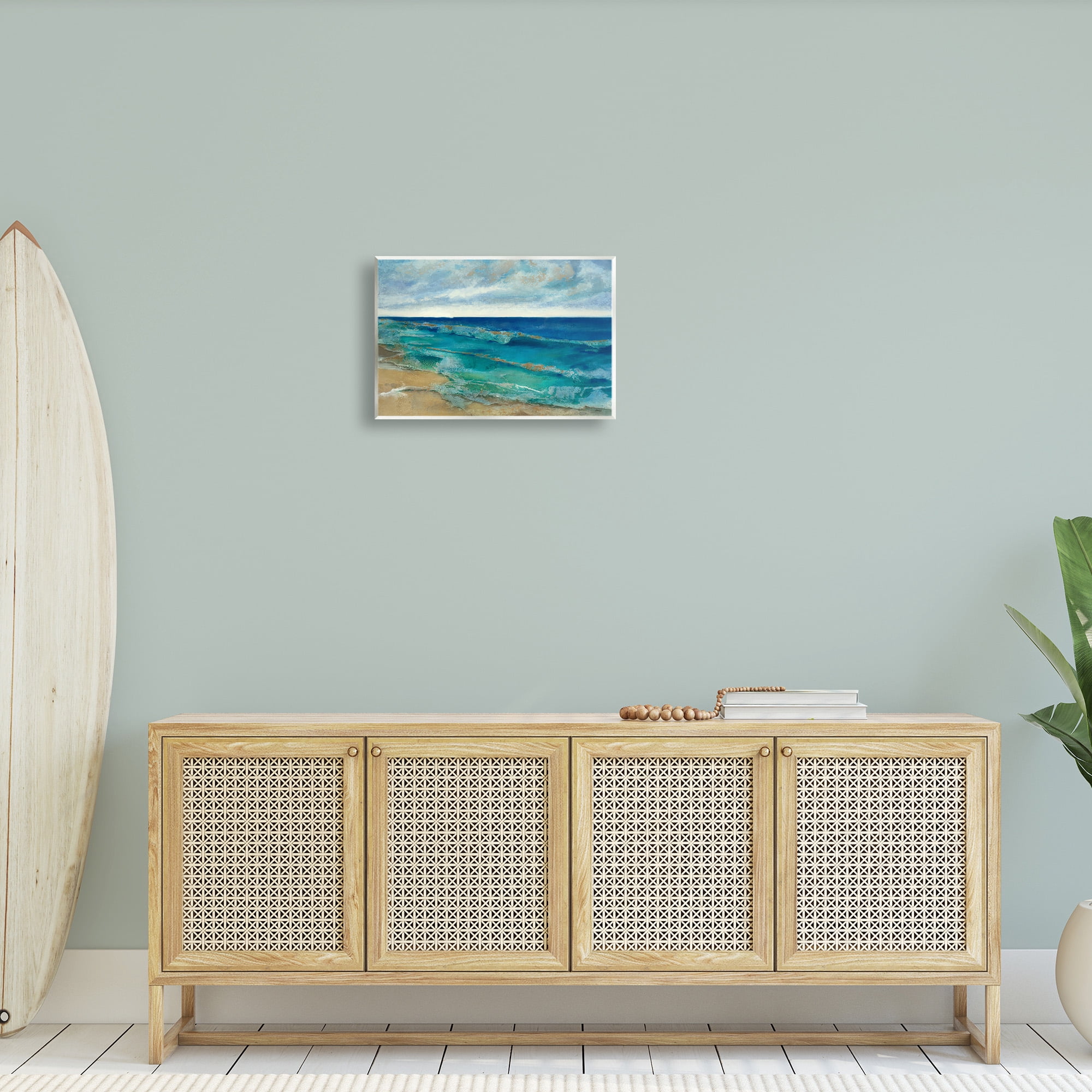 Stupell Industries Abstract Pattern Beach Landscape Painting Unframed Art Print Wall Art, 19 x 13