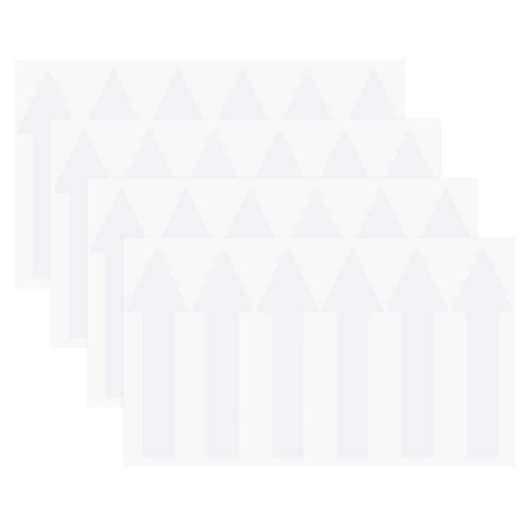 Uxcell Paquete de 4 Etiquetas Adhesivas Flecha Impermeables de 4 x 1 pulgadas para Marcado de Paredes/Señal de Tráfico [Blanco]