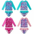 thumbnail image 7 of Baby Girls Swimsuit 2 Piece Long Sleeve Bathing Suit Beach Wear, 7 of 7