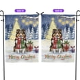 thumbnail image 2 of Merry Christmas Shetland Sheepdog Snowy Winter with Gifts Tree Decorations Garden Flag 12x18in Double Sided Sheltie Dog Lover Gifts Outdoor Decor - 12020, 2 of 5