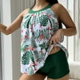 thumbnail image 5 of Feimerou Womens Plus Size Swimsuits with Boyshorts Tummy Control Modest Floral Printed Two Piece Tankini Bathing Suits Athletic Swimwear Sale, 5 of 7