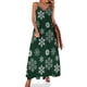 thumbnail image 1 of Vestido sin mangas con estampado de copos de nieve verde Vestidos de novia para mujer 2024 Vestidos largos para mujer, 1 of 7