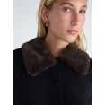 thumbnail image 5 of Free Assembly Women’s and Women's Plus Cardigan Sweater with Faux Fur Collar, Midweight, XS-4X, 5 of 6