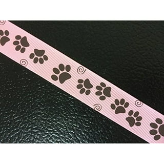 Sheer Paw Print Ribbon, Animal Track Ribbon