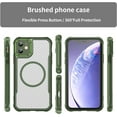 thumbnail image 2 of Case for iPhone 11,Full-Body Rugged Carbon Fibre Protective Clear Back Hybrid Magnetic with Wireless Charge Shockproof Protector Phone Case for iPhone 11,6.1 inch 2019 (Green), 2 of 18