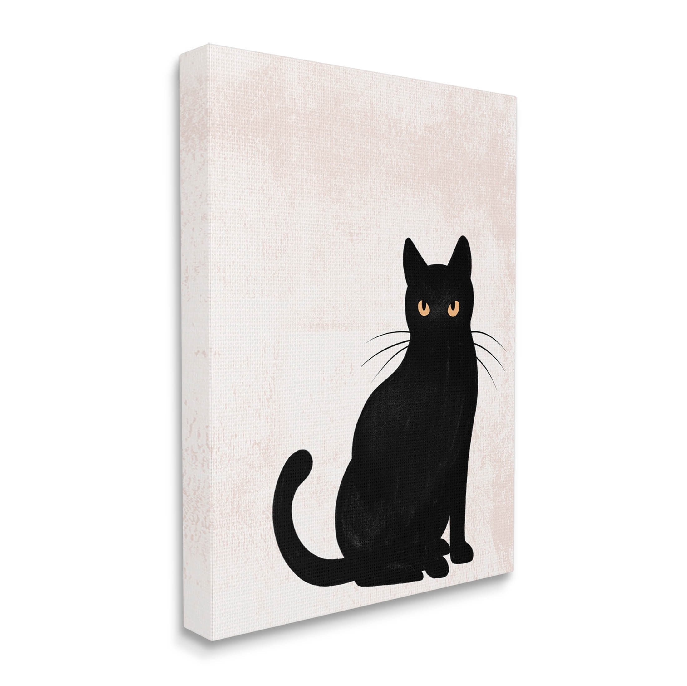 Stupell Industries Halloween Black Cat Silhouette Graphic Art Gallery Wrapped Canvas Print Wall Art, Design by Jo Taylor