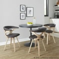thumbnail image 3 of LumiSource White Washed Wood, Brown PU Gardenia Chair, 3 of 4